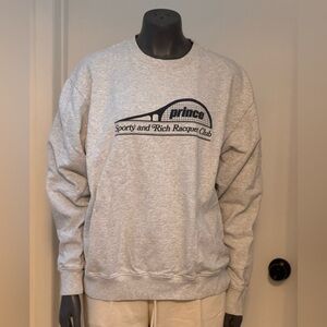 Sporty & Rich/Prince Gray Crewneck Sweater